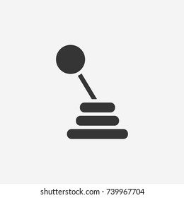 Gear shift icon illustration isolated vector sign symbol