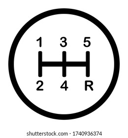 Gear Shift Icon Manual Transmission Icon Stock Vector (royalty Free 