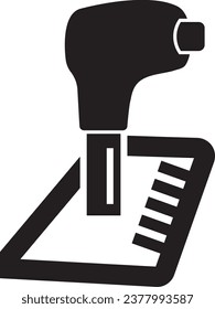 Gear shift icon on white background