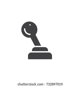 Gear shift icon vector, filled flat sign, solid pictogram isolated on white. Symbol, logo illustration.