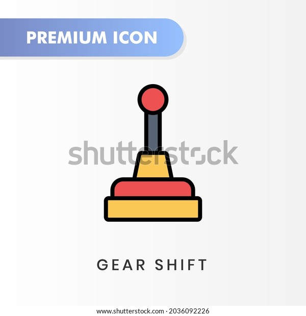 gear shift icon for your website design, logo,\
app, UI. Vector graphics illustration and editable stroke. gear\
shift icon lineal color\
design.