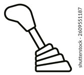Gear Shift Knob icon line vector illustration