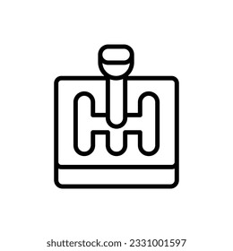 Gear Shift Outline Icon Vector Illustration