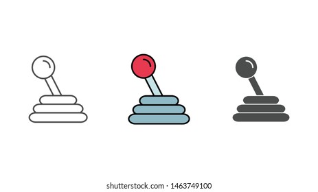 Gear shift vector icon sign symbol
