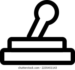 Gear Shifter icon line drawing on white background