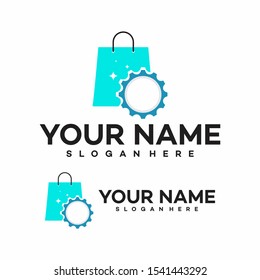 Gear Shop Logo designs concept vector, Mechanic Gear logo template