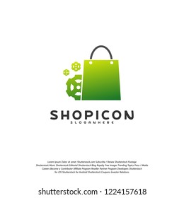 Gear Shop Logo Template Design Vector