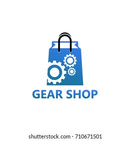 Gear Shop Logo Template Design