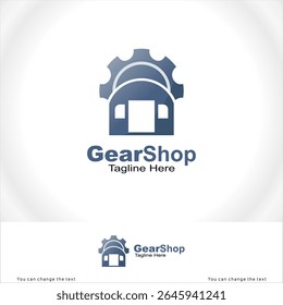 gear shop vector template logo