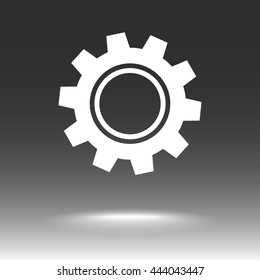Gear sign icon, vector illustration. Flat design style 