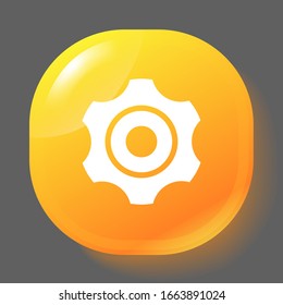 Gear sign simple icon on background