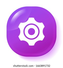 Gear sign simple icon on background