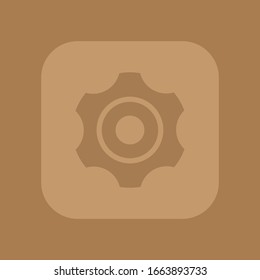 Gear sign simple icon on background