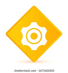 Gear sign simple icon on background