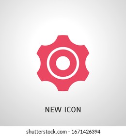 Gear sign simple icon on background