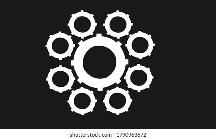 gear sign simple icon on background. Gear Logo Template vector icon illustration design