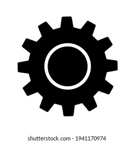 Gear sign simple icon on background. icon of work tools