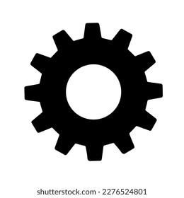Gear sign simple icon on background. icon of work tools