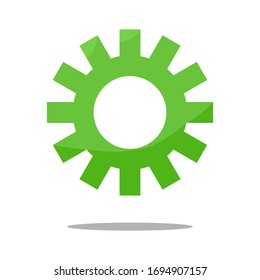 Gear sign symbol. Vector illustration