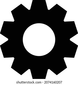 Gear silhouette icons. Vector image.