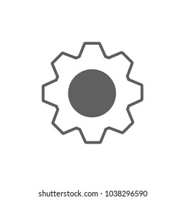 Gear silhouette, simple gray settings