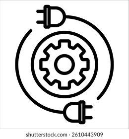 Gear Simple Icon Vector Illustration Concept