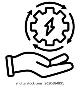 Gear Simple Icon Vector Illustration Concept