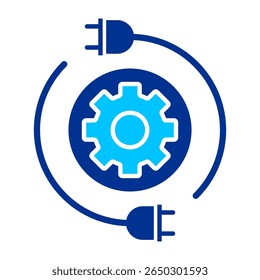 Conceito de ilustração de vetor de ícone simples de engrenagem