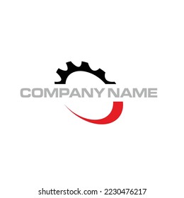 GEAR SIMPLE ILLUSTRATION ICON LOGO DESIGN VECTOR
