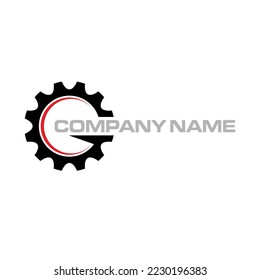 GEAR SIMPLE ILLUSTRATION SYMBOL LOGO DESIGN VECTOR