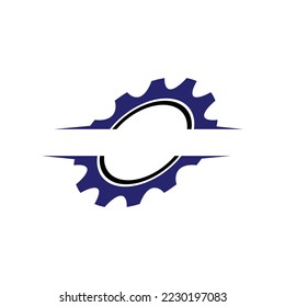 VECTOR DE DISEÑO DE LOGOTIPO SIMPLE DE ILUSTRACIÓN DE ENGRANAJE