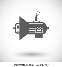 Gear. Single flat icon on white background. Vector illustration.