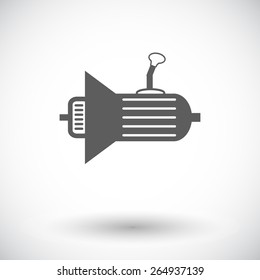 Gear. Single flat icon on white background. Vector illustration.