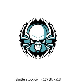 Gear and skull and spider 