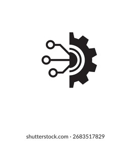 Icono de aire inteligente de engranaje. Ilustración simple del icono de Vector inteligente del ai del engranaje para el Diseño web aislado en el fondo blanco
