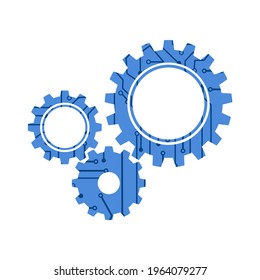 Gear smart icon. ai vector icon for web design isolated on background