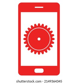 Gear and smartphone on white
