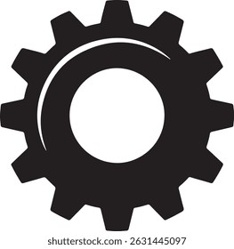 Gear solic icon Cog Gear icon vector flat sign isolated on white Gear setting icon set. Cog wheel icon