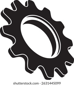 Gear solic icon Cog Gear icon vector flat sign isolated on white Gear setting icon set. Cog wheel icon