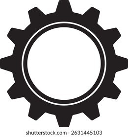 Gear solic icon Cog Gear icon vector flat sign isolated on white Gear setting icon set. Cog wheel icon