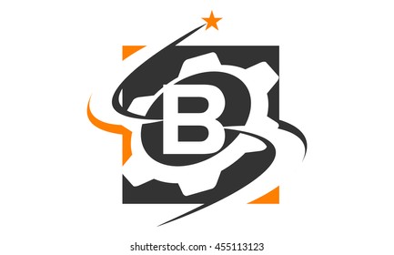 Gear Solution Logo Letter B