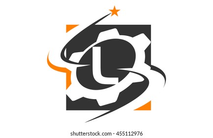 Gear Solution Logo Letter L