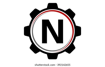 Gear Solution Logo Letter N