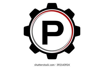 Gear Solution Logo Letter P