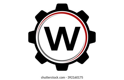 Gear Solution Logo Letter W
