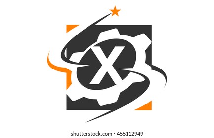 Gear Solution Logo Letter X