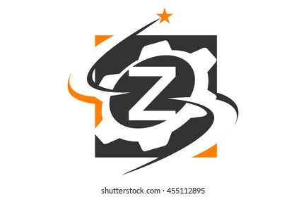 Gear Solution Logo Letter Z