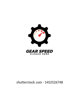 Gear Speed Logo Design Template