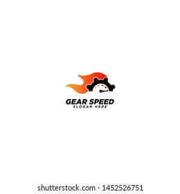Gear Speed Logo Design Template