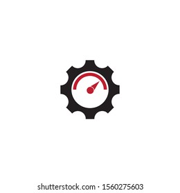 Gear speed logo template vector icon design